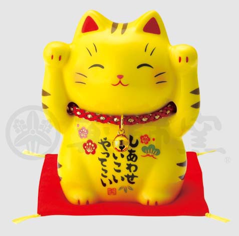 彩絵福招き猫(とら・大)