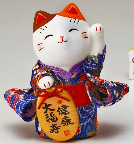 錦彩ちりめん小判招き猫(健康)