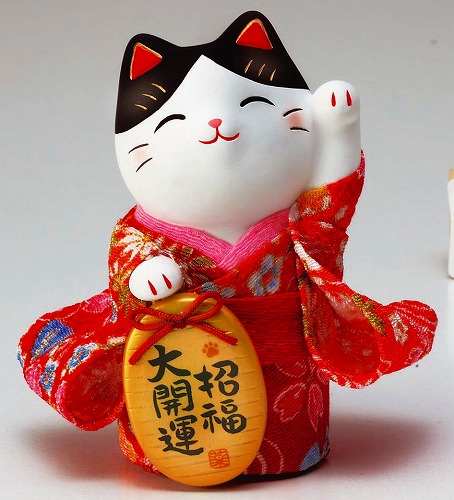 錦彩ちりめん小判招き猫(招福)