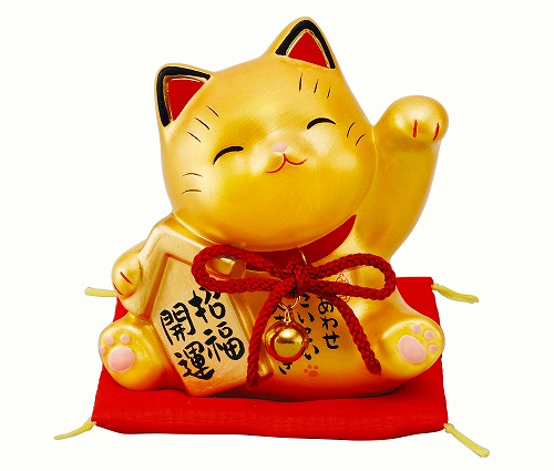 彩耀人招き猫(金)