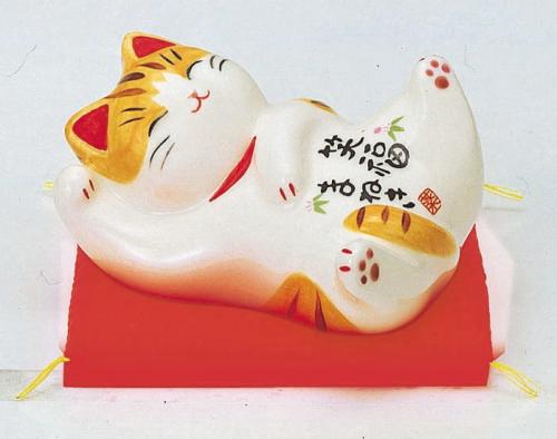 彩絵笑福招き猫