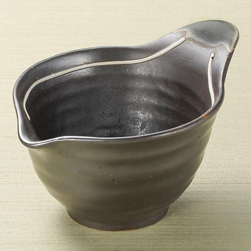 鉄釉ライン納豆鉢