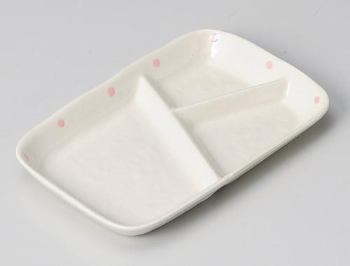 ドットピンクスパイシー皿　3枚セット
