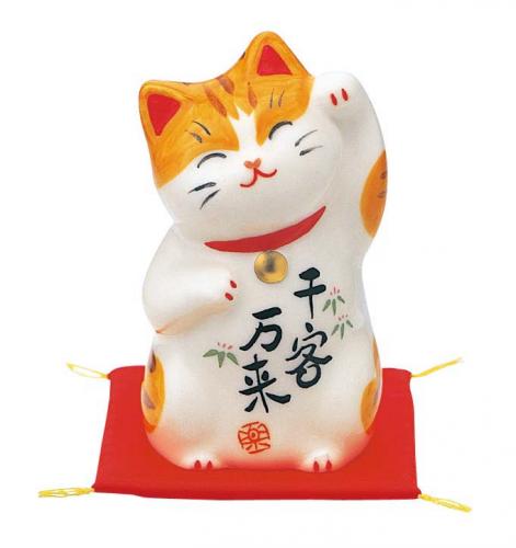 彩絵千客万来招き猫　小