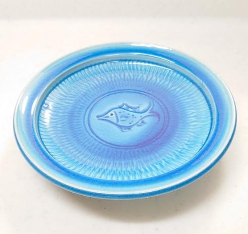 トルコ釉魚紋和皿